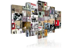 Lerretsbilder|Lerretsbilder-Bilde Art Of Collage Banksy Iv 200x100 Flerfarget
