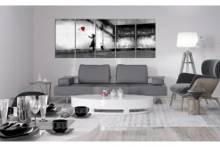 Lerretsbilder|Lerretsbilder-Bilde Banksy Runaway Balloon 200x80 Hvit