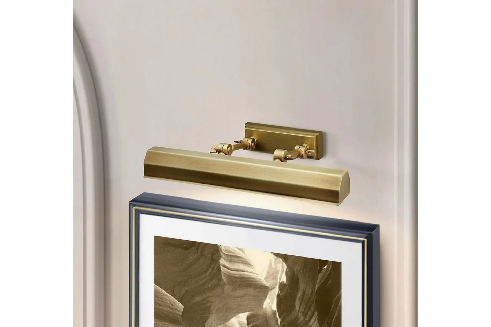 Elektrisk Materiell & Energi|Barnelampe-Bildebelysning Elstead Lighting Chawton 402x119x186 mm, Aldret Messing