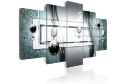 Lerretsbilder|Lerretsbilder-Bilde Blue Harmony 200x100 Hvit,Grey