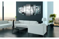 Lerretsbilder|Lerretsbilder-Bilde Blue Harmony 200x100 Hvit,Grey