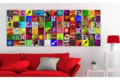 Lerretsbilder|Lerretsbilder-Bilde Colourful Abstraction 200x80 Flerfärgad