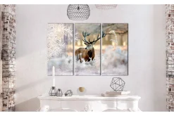 Lerretsbilder|Lerretsbilder-Bilde Deer In The Cold 90x60 Flerfärgad