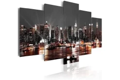 Lerretsbilder|Lerretsbilder-Bilde Grey City 200x100 Brun