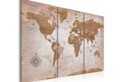 Lerretsbilder|Lerretsbilder-Bilde Vintage Map Oriental Travels 120x80 Beige