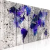 Lerretsbilder|Lerretsbilder-Bilde World Map Ink Blots 5 Parts Narrow 225x90