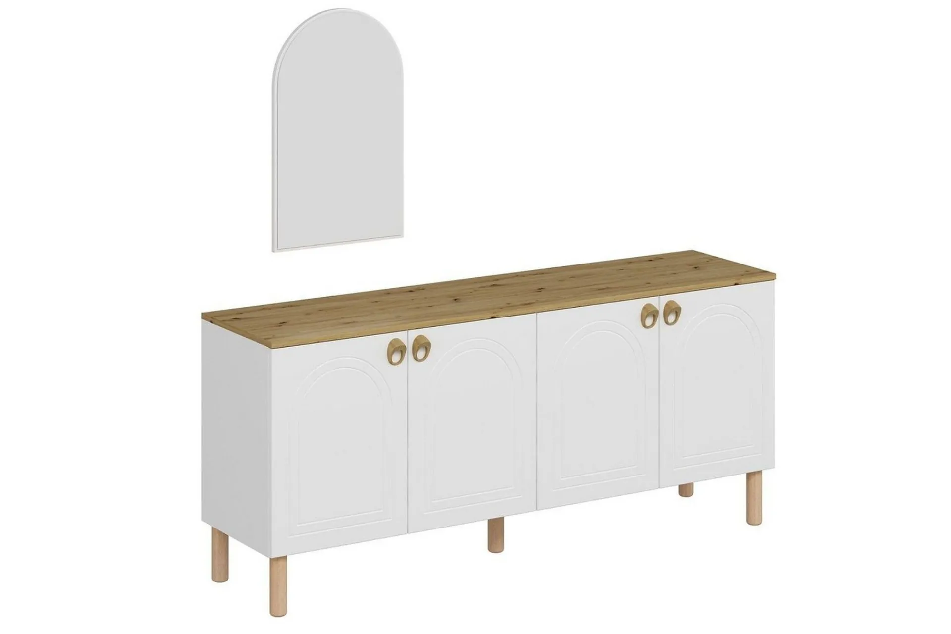 Gangbord|Avlastningsbord-Bingdi Konsollbord 180 cm Hvit