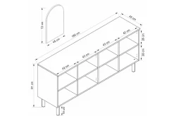 Gangbord|Avlastningsbord-Bingdi Konsollbord 180 cm Hvit