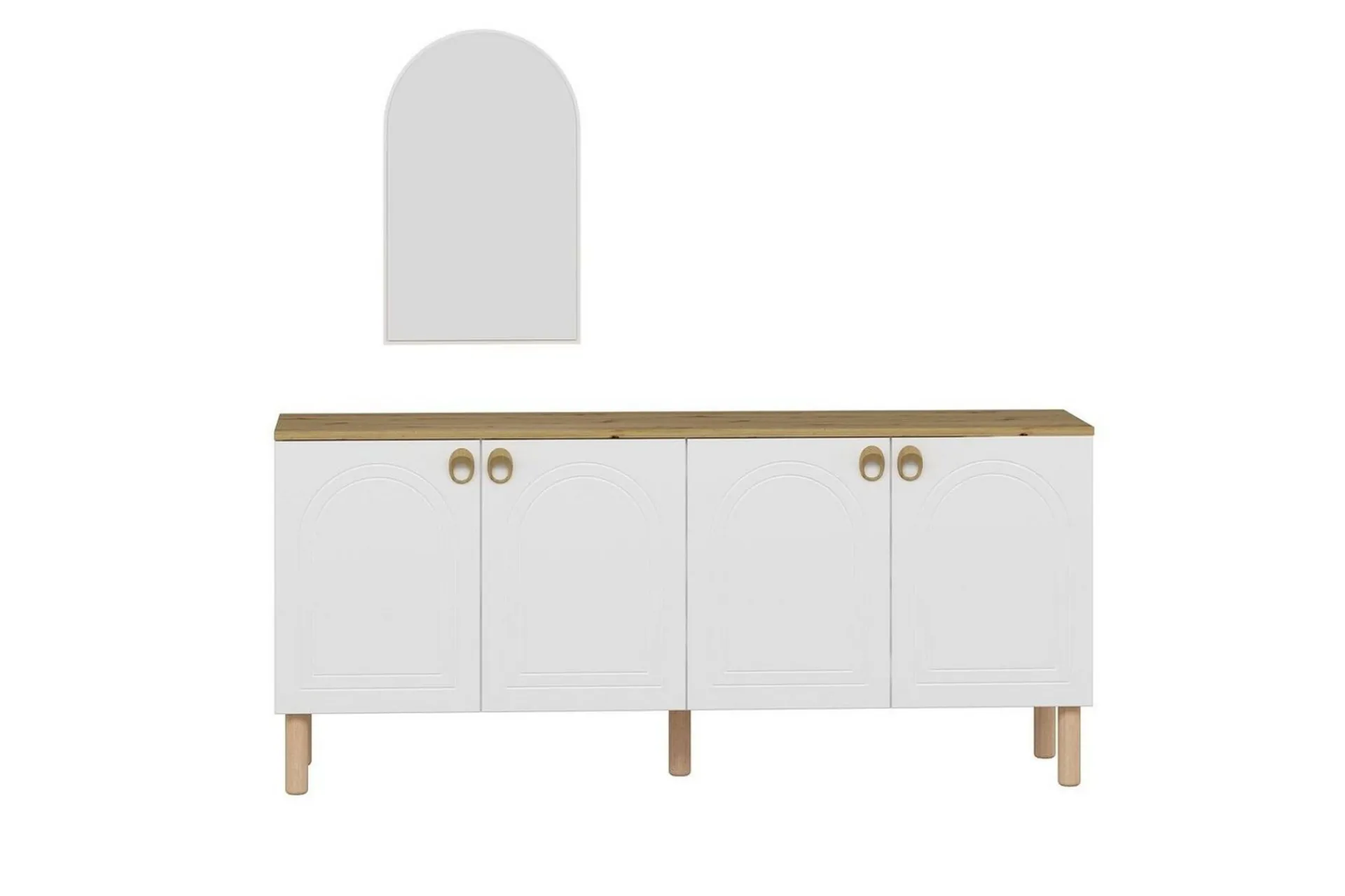 Gangbord|Avlastningsbord-Bingdi Konsollbord 180 cm Hvit