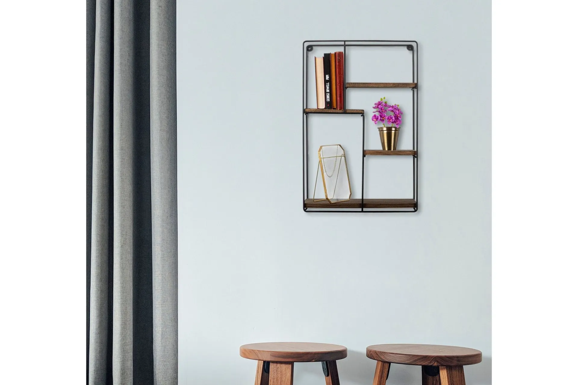 Bingdi Vegghylle 60x15 cm 4 Hyller