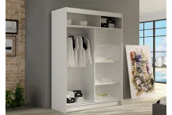 Garderober & Garderobesystem-Biscayne Garderobeskap Med Speil 120x200 cm Beige