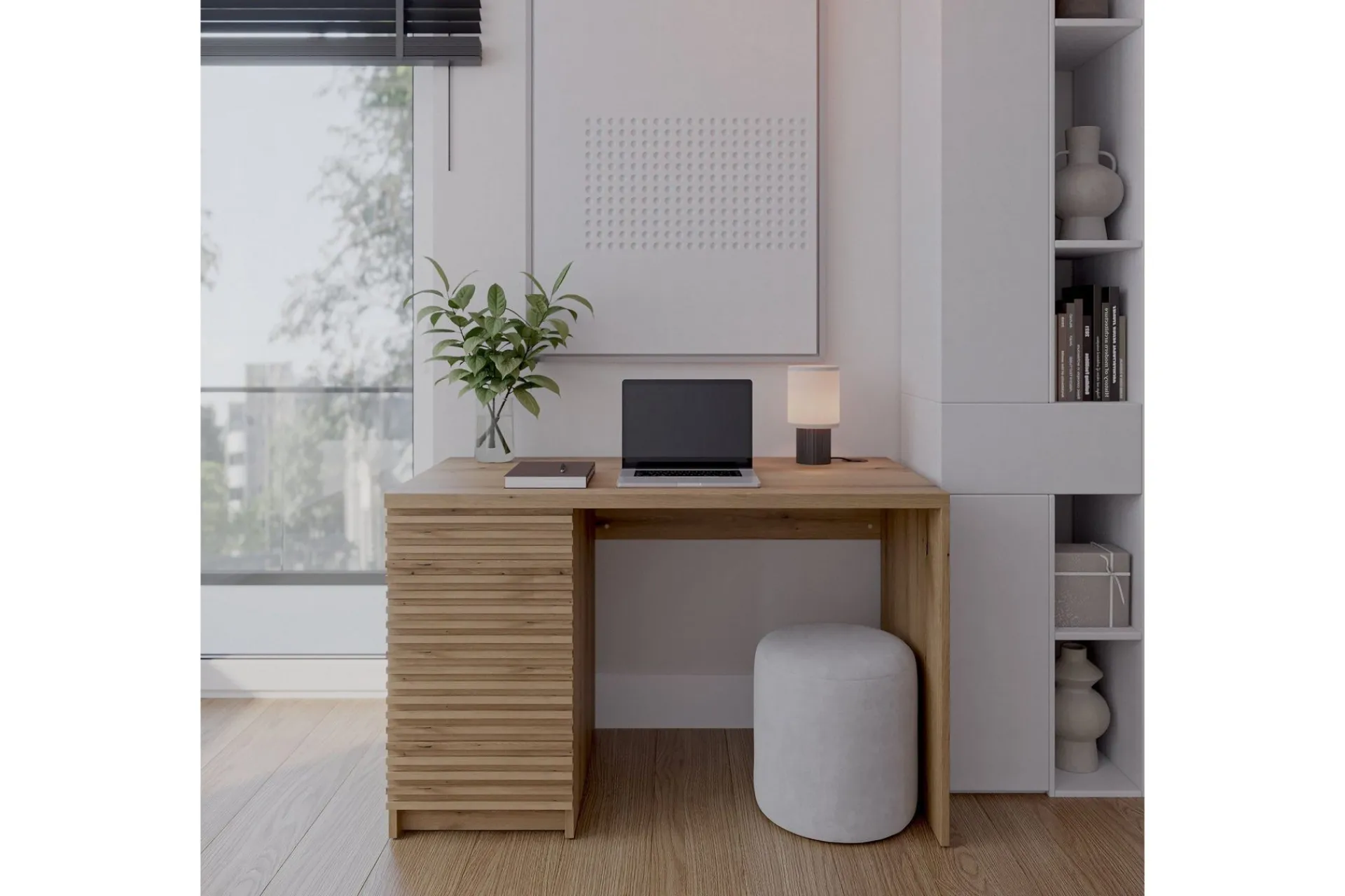 Kontorbord-Bisett Skrivebord 120x60 cm Brun