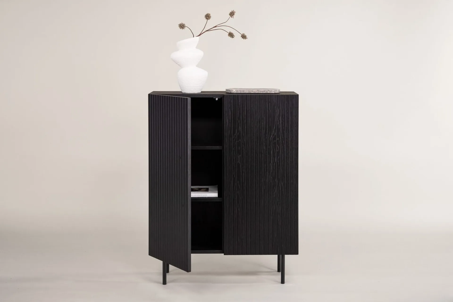 VIND Sideboard & Skjenker-Björkön Skjenk 80x30 cm Svart