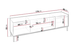Tv-Skap|Tv-Benk & Mediabenk-Bjurholm TV-benk 174 cm Svart