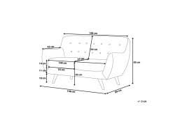 2 Seter Sofa|Velour Sofa & Fløyel Sofa-Bodo Sofa 2-Seter Ljusgrå