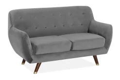 2 Seter Sofa|Velour Sofa & Fløyel Sofa-Bodo Sofa 2-Seter Ljusgrå