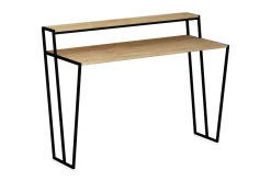 Kontorbord-Bodsjö Skrivebord 123 cm med Oppbevaring Hylle Brun