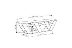 Tv-Benk & Mediabenk-Bodsjö TV-Benk 158 cm Grey