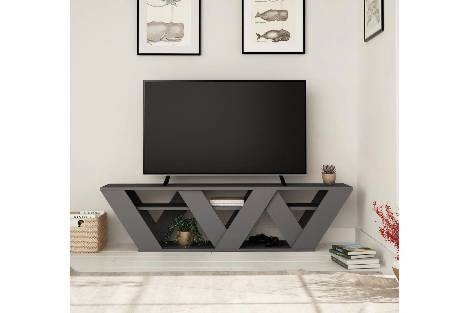 Tv-Benk & Mediabenk-Bodsjö TV-Benk 158 cm Grey