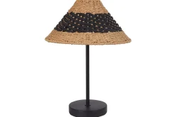 Nattbordslampe|Bordlampe-Boieba Bordlampe 40 cm E27 Svart,Natur