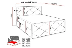 Sengeramme & Sengestamme-Boisdale Sengeramme 120x200 cm Beige/Lys Beige