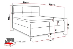 Boksta Kontinentalseng 140x200 cm