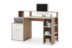 Andrarum Kontorbord-Bolton Skrivebord 139 cm med Oppbevaring Beige,Hvit