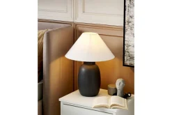 Nattbordslampe|Bordlampe-Bomila Bordlampe 52 cm E27 Svart,Hvit
