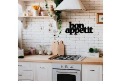 Skilt|Rammer-Bon Appetit 2 Veggdekor Svart
