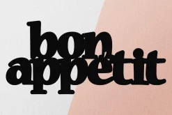 Skilt|Rammer-Bon Appetit 2 Veggdekor Svart