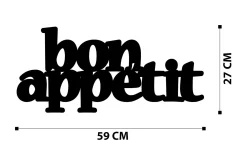 Skilt|Rammer-Bon Appetit 2 Veggdekor Svart