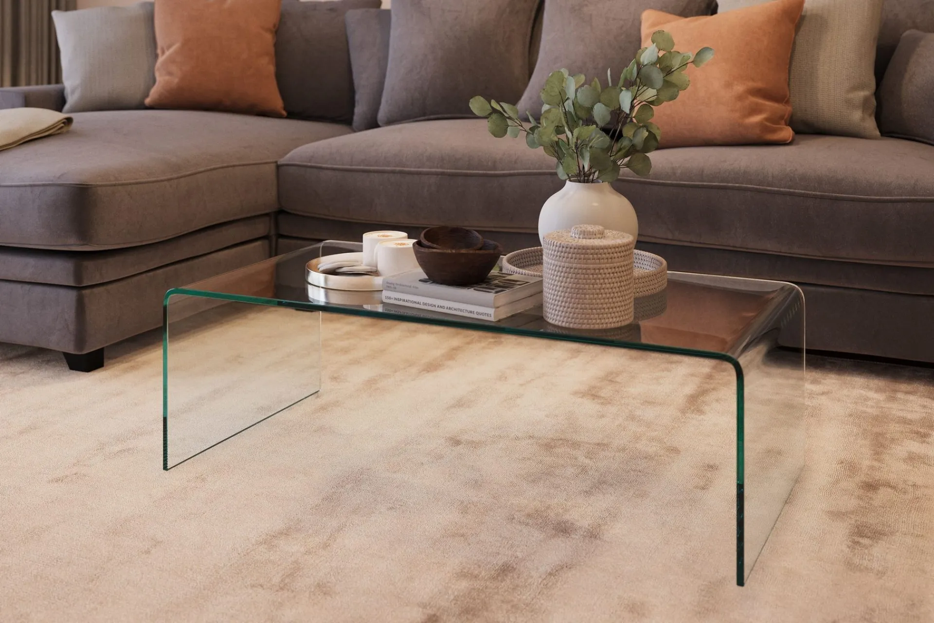 Andrarum Bonisiolo Rektangulært Sofabord i Glass 110 cm