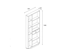 Bokhylle-Bookshelf Eik Natur