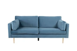 Venture Home Velour Sofa & Fløyel Sofa-Boom Fløyelssofa 3-seter Blå