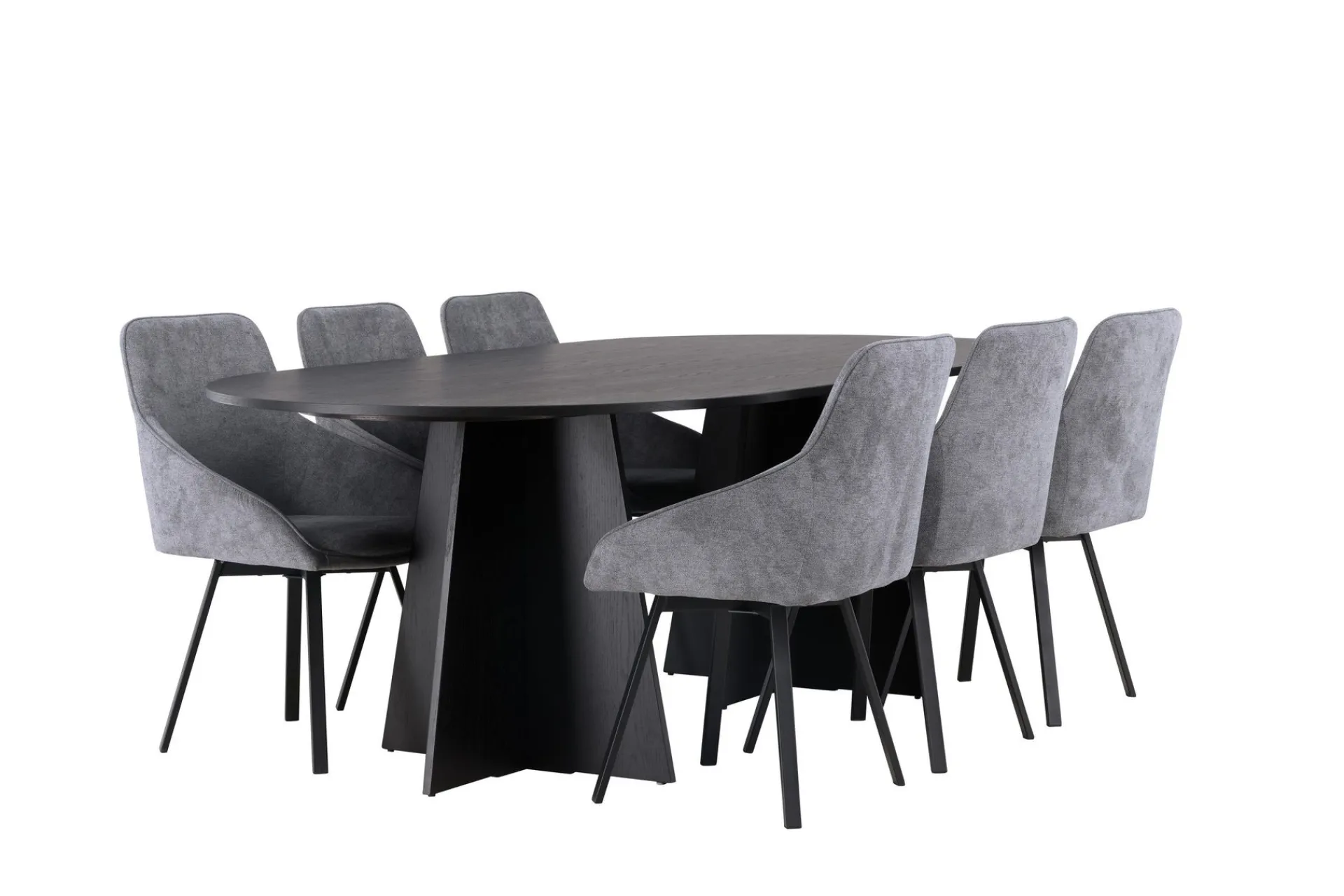Venture Home Bootcut Spisegruppe 230 cm Oval med 6 Rosie Stoler