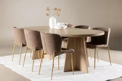 Venture Home Bootcut Spisegruppe 230 cm Rektangulær med 6 Modesto stoler
