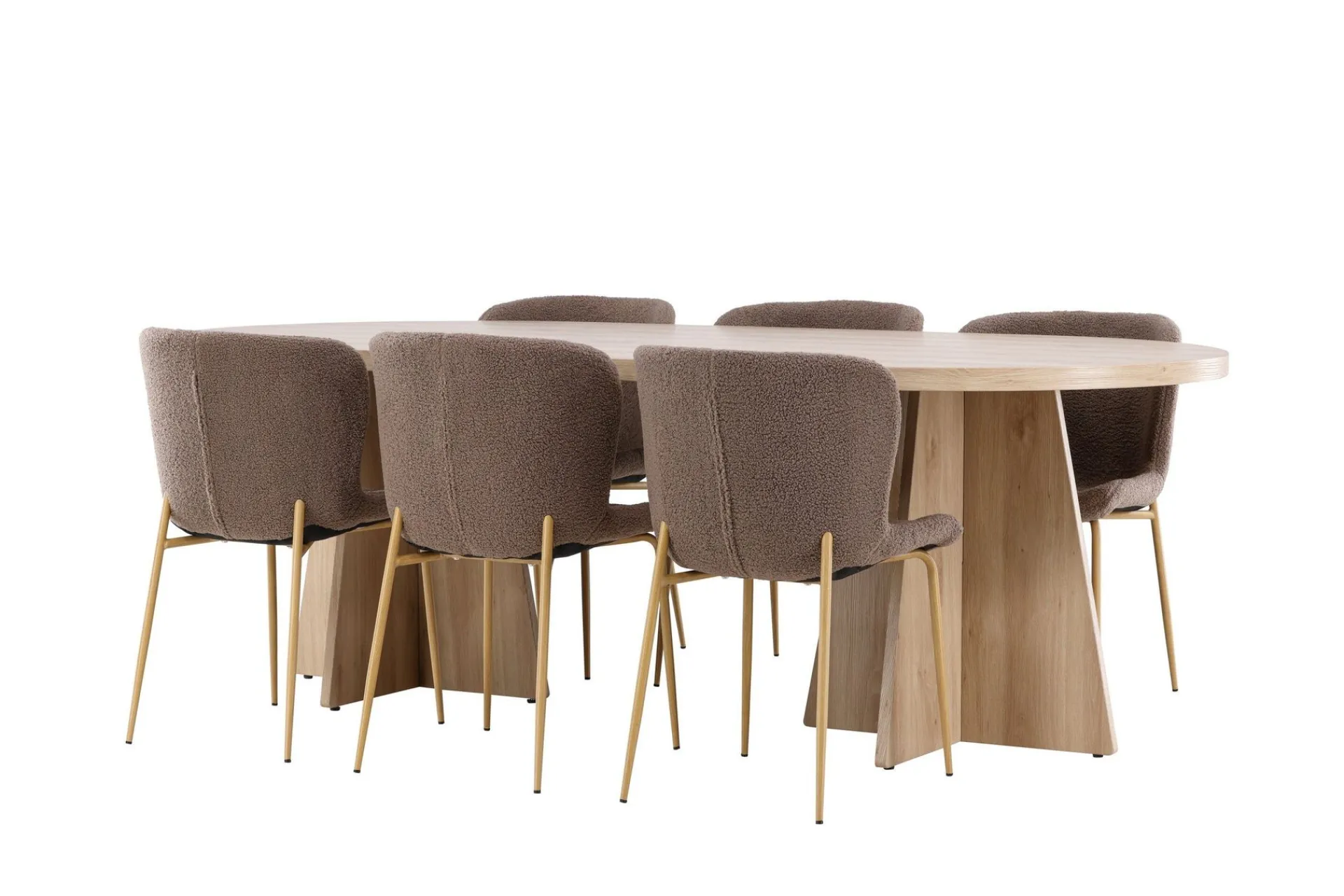 Venture Home Bootcut Spisegruppe 230 cm Rektangulær med 6 Modesto stoler