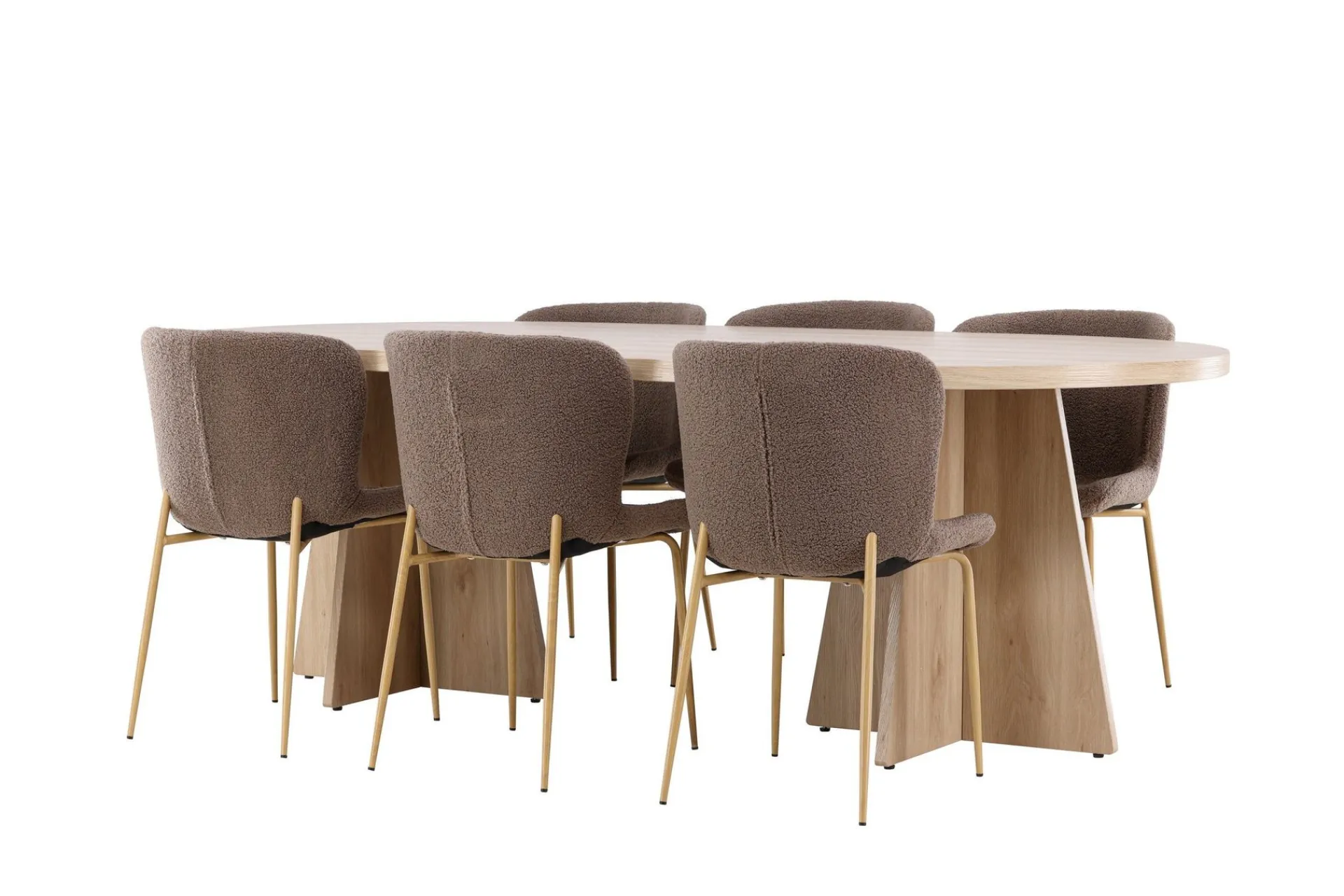 Venture Home Bootcut Spisegruppe 230 cm Rektangulær med 6 Modesto stoler