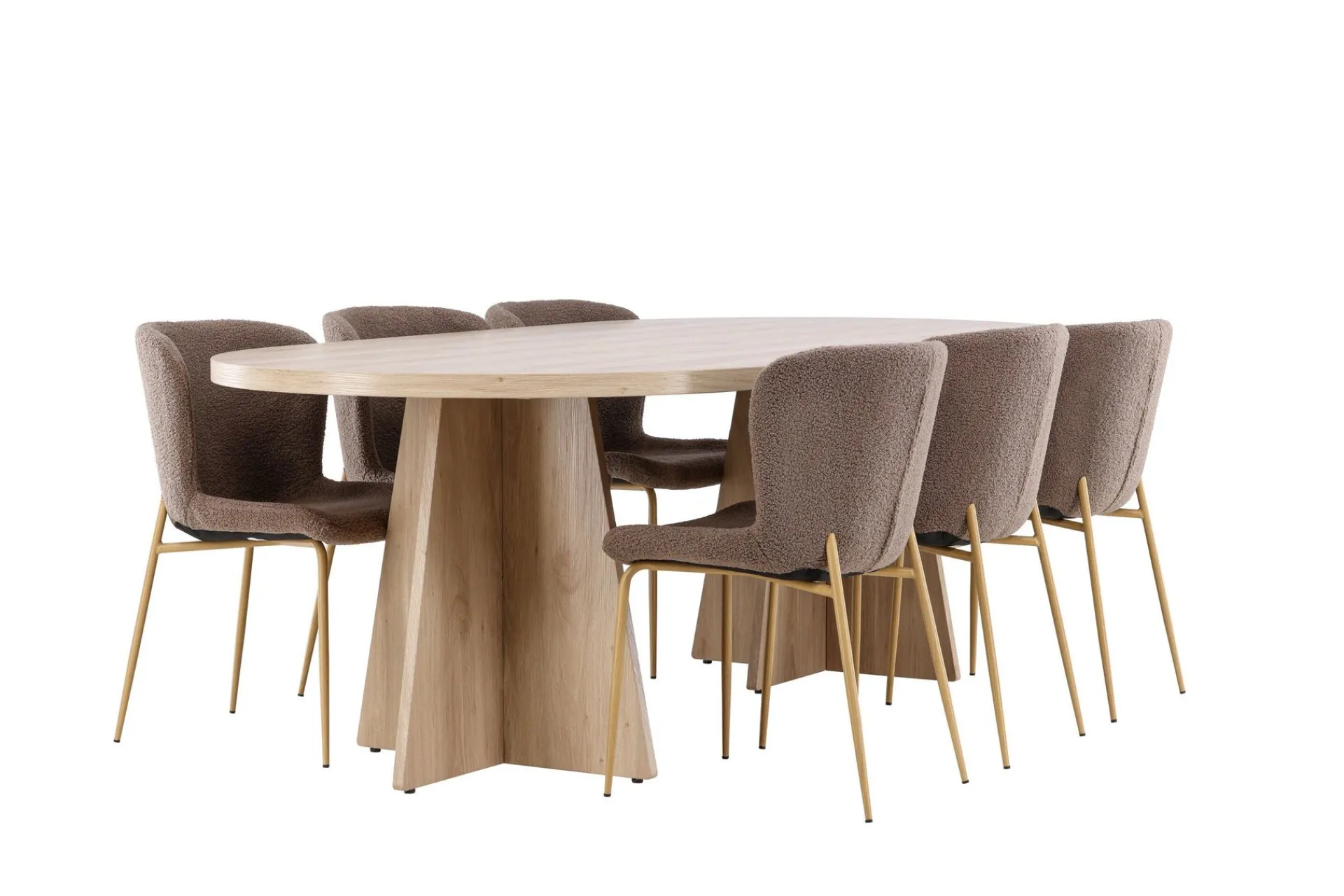 Venture Home Bootcut Spisegruppe 230 cm Rektangulær med 6 Modesto stoler