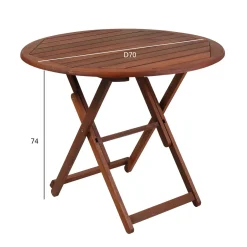 Bord HOME4YOU Nantes D70x74 cm meranti