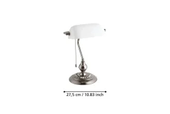 Eglo Bordlampe-Bordlampe Banker Nickel Hvit