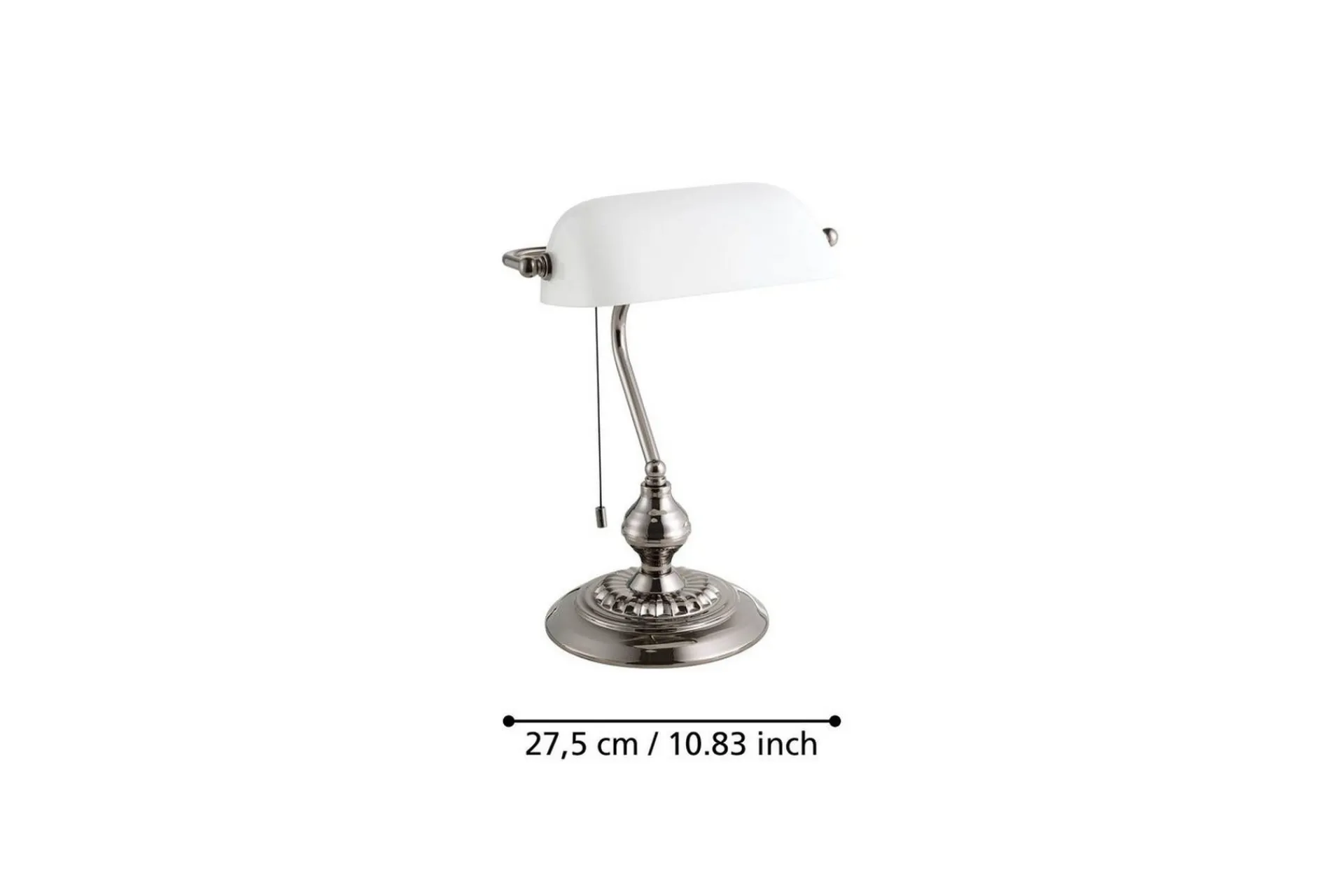 Eglo Bordlampe-Bordlampe Banker Nickel Hvit