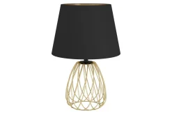 Nattbordslampe|Bordlampe-Bordlampe Eglo Jazminia Messing/Klar Svart,Messing