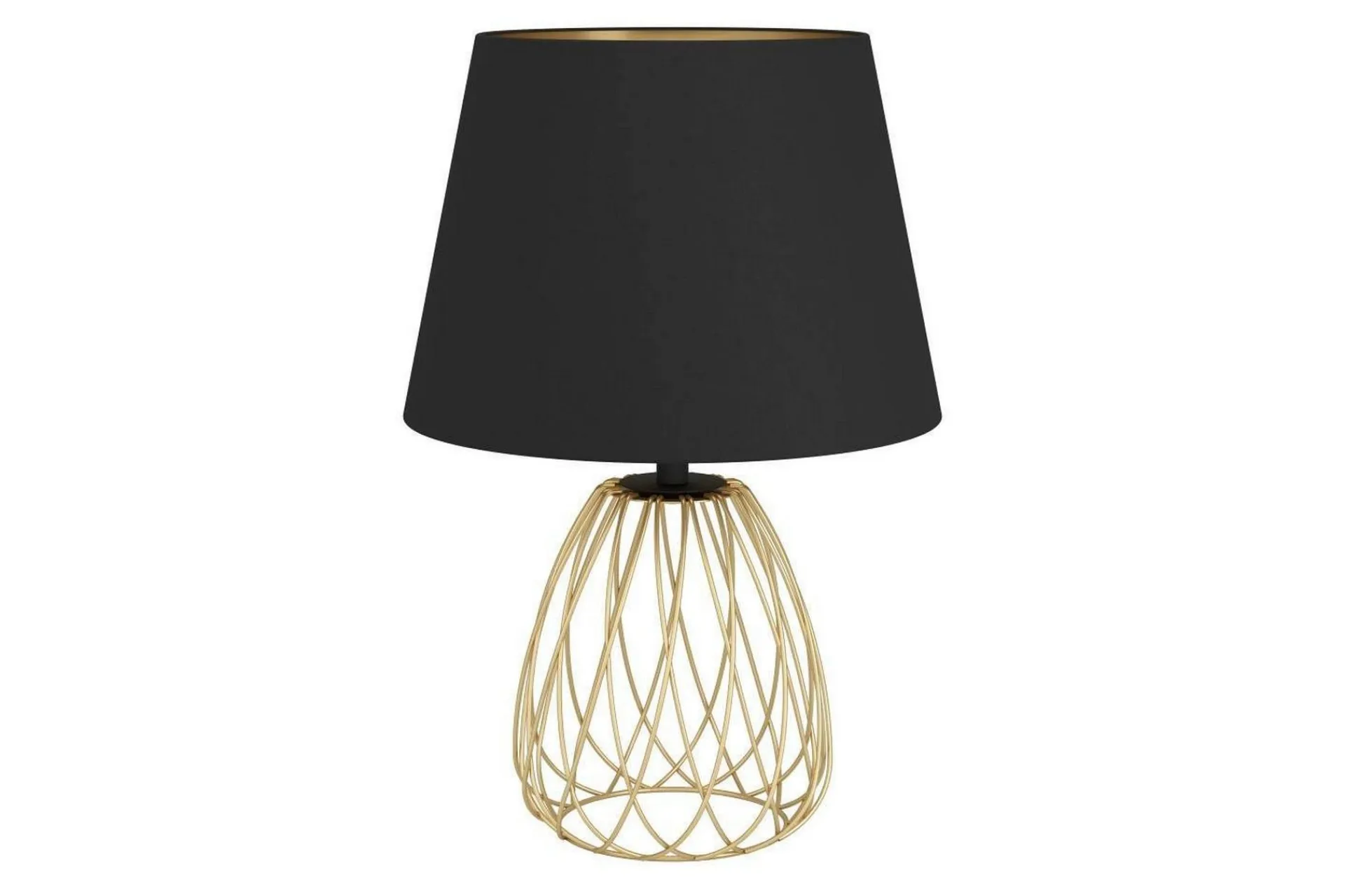 Nattbordslampe|Bordlampe-Bordlampe Eglo Jazminia Messing/Klar Svart,Messing