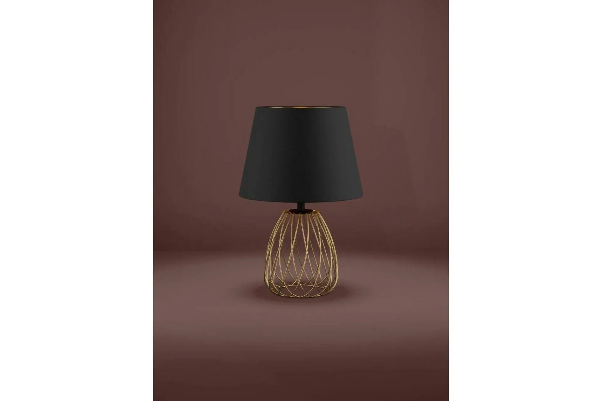 Nattbordslampe|Bordlampe-Bordlampe Eglo Jazminia Messing/Klar Svart,Messing