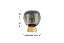 Bordlampe-Bordlampe Eglo Magacela Grå/Transparent Brun,Mørkegrå