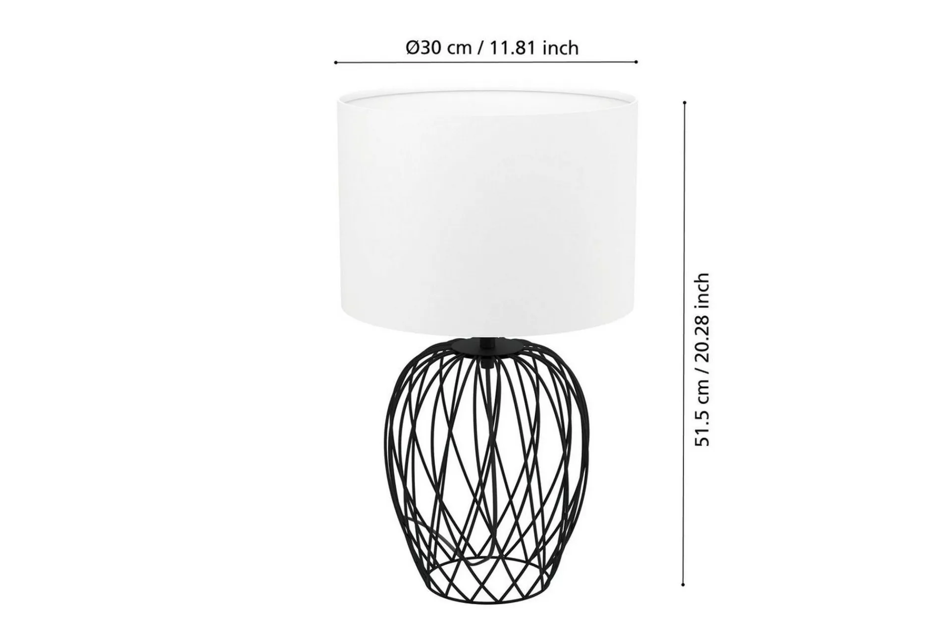Eglo Nattbordslampe|Bordlampe-Bordlampe Nimlet Svart Hvit Svart,Hvit