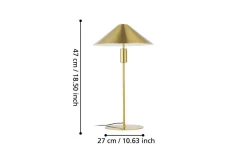 Nattbordslampe|Bordlampe-Bordlampe Eglo Paraguay Messing