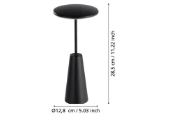 Eglo Nattbordslampe-Bordlampe Piccola med touch svart Svart,Hvit