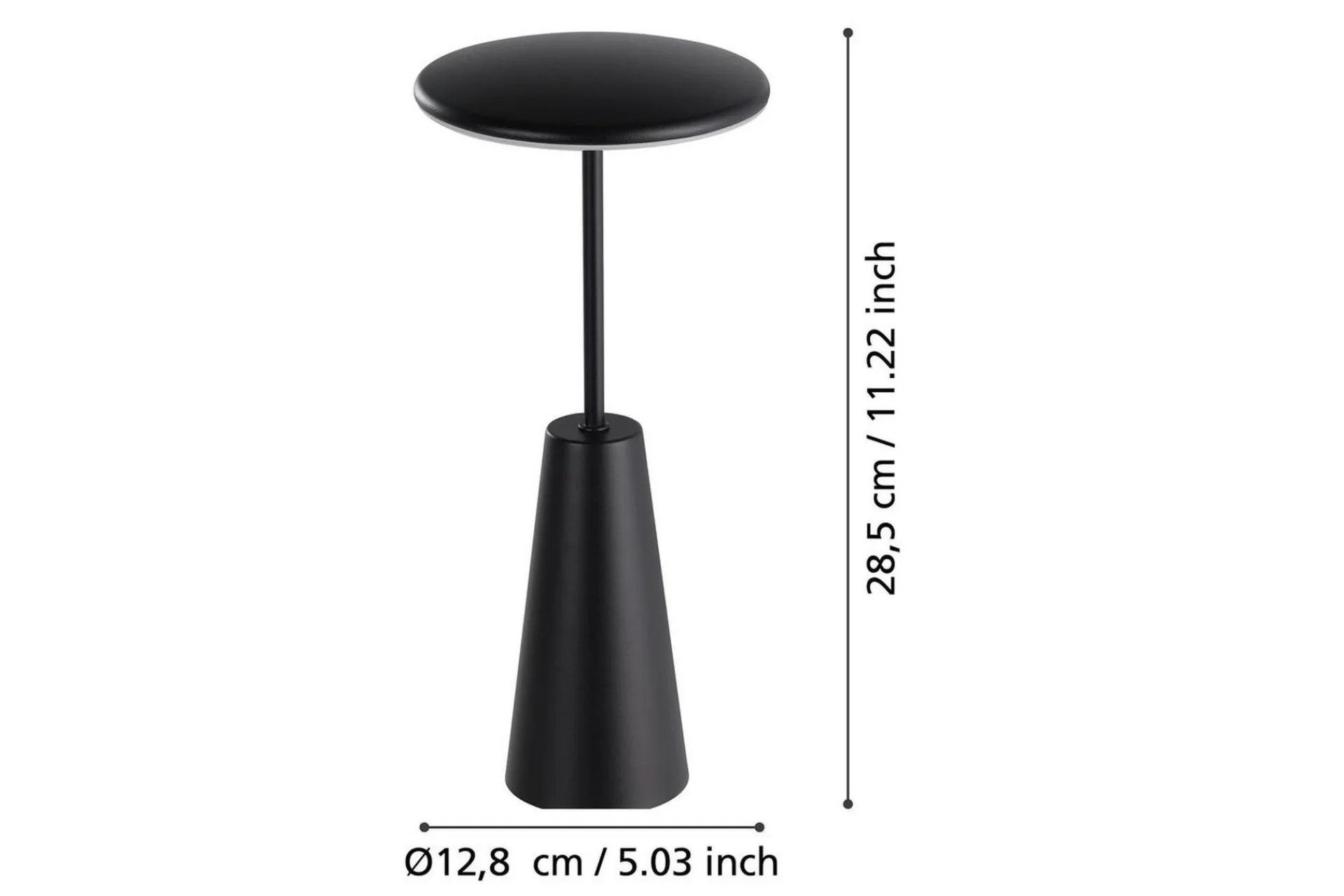 Eglo Nattbordslampe-Bordlampe Piccola med touch svart Svart,Hvit